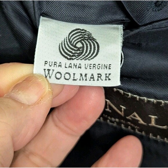 Canali US Sz 44 Black Blazer Men's Office Designer Wool Career Ventless European - Picture 11 of 15